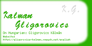 kalman gligorovics business card